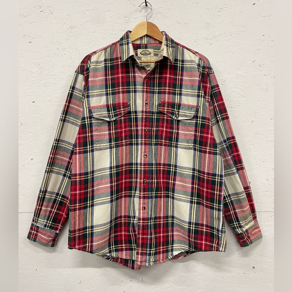 Vintage Eddie Bauer Legends Flannel Button Down Shirt, Size L